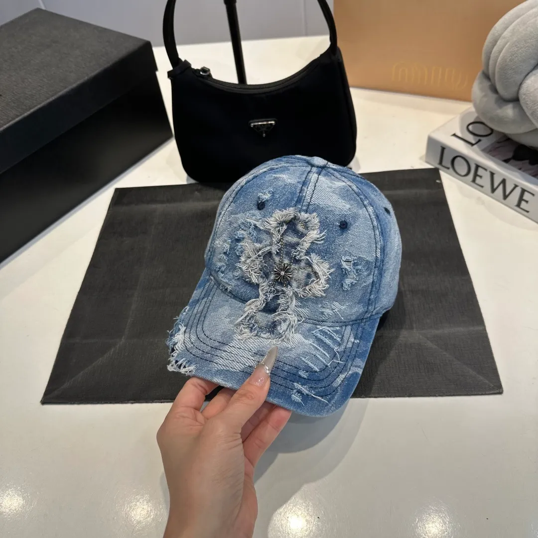 P70 Croxin's new high-quality washed denim baseball cap, high-end customized version! The same style as the internet celebrity fashion blogger! Wall crack recommended! Great quality! Head circumference 57cm